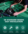 Direct Fit Vacuum Power Brake Booster Assembly For Ford Edge And Lincoln Mkx 35l Engines 2007 To 2010 Heavy Duty installation process in green engine bay.