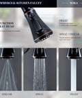 Oil Rubbed Bronze Pull Down Kitchen Faucet With Sprayer And Aquablade Sweep, High Arc Design, Stream Spray Sweep Modes
