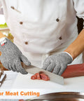 10 Pairs Cut Resistant Gloves Level 5 Protection For Kitchen Tasks And Fish Shucking Gray Large Durable Safety Gloves