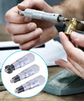 Engineer using 0 To 6.5 Inches Carbon Steel Micrometer Head Workhorse Gauge with flat needle and plain thimble.