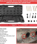 Pro Grade Manifold Drill Template For GM LS Engines 4.8L 5.3L 6.0L Chevy Removal Tool Kit with case, drills, and parts displayed
