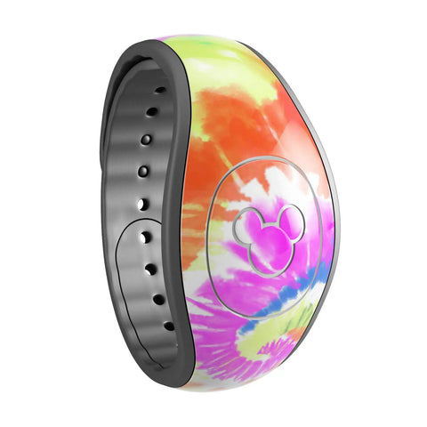 Spiral Tie Dye Skin Decal Vinyl Full Body Wrap Kit For Disney MagicBand Plus with precision fit and silky matte texture