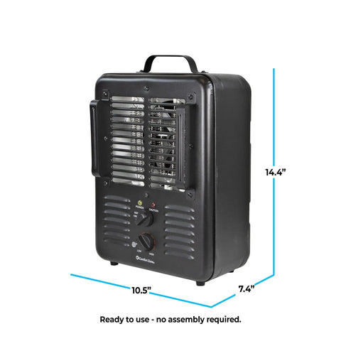 Milkhouse Style 1500W Utility Space Heater For Garage And Workshop Portable Electric Heater With Adjustable Thermostat