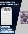 All In One Trading Card Shipping Kit with bubble mailer and damaged card illustration
