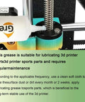 5 Pack 3D Printer Lubricant Kit Grease For Optical Axis And Gears Lube Up For Smooth Motion Includes Five Applicators Wide Compatibility With Bambu Lab X1 X1C P1P P1S A1 Mini Kobra 2 Neptune 4 Ender 3 V3 KE V3 CR10 SE, grease on printer rod