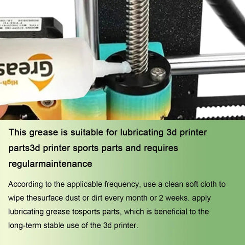 5 Pack 3D Printer Lubricant Kit Grease For Optical Axis And Gears Lube Up For Smooth Motion Includes Five Applicators Wide Compatibility With Bambu Lab X1 X1C P1P P1S A1 Mini Kobra 2 Neptune 4 Ender 3 V3 KE V3 CR10 SE, grease on printer rod
