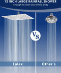 Comparison of 12 Inch Rain Shower Head With 11 Inch Adjustable Extension Arm and standard shower head