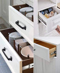 Full Extension Soft Close Drawer Slides With Push To Open, Side Mount, Ball Bearing, Three Section Design, Heavy Duty Hardware