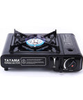 8000 BTU Black Butane Portable Camping Stove With Auto Ignition includes carrying case for camping or home emergency kit