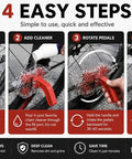 Four-step guide to using Easy To Use Bike Chain Cleaner Tool With Transparent Design For Real Time Cleaning And A Quick Release Handle