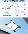 Heavy Duty Starlink Mini Suction Mount For Window Sunroof Rock Solid Carbon Steel Frame Grip mounted on a glass surface.