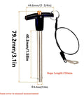 Stainless Steel 304 Quick Release Pins With T Handle Push Button Lock Pins 6.3mm Dia 40mm Usage Length Brass Ball Cap Includes Lanyard Cable