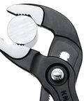 Cobra Water Pump Pliers 125 mm Adjustable Self Locking With Hardened Teeth At 61 HRC Push Button Quick Adjustment For Pipes And Nuts Four Point Nine Two Inch Capacity gripping metal