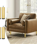 Dope Gold Metal Furniture Legs For Quick No Sweat Setup Solid Bed Risers For Couches Tables And Desks 5.8 Inch heavy duty cylinder support feet.