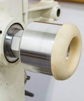 American Made Vacuum Chuck For Wood Turning Lathe With 1 Inch By 8 TPI Threads CNC Machined Aluminum in use on lathe