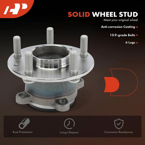 Rear Wheel Bearing And Hub Assembly With 5 Lug For Mazda 3 2019 Through 2023 And CX 3 2020 Through 2021 FWD Only Drop In Direct Bolt On Replacement Built In Japan For Reliable Smooth Rides And Precise Wheel Alignment