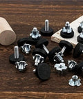 Adjustable Furniture Feet 24 Piece Set For Tables, Chairs, And Cabinets Leveling Threaded Posts With Non Slip Bases Sit Flat On Uneven Floors