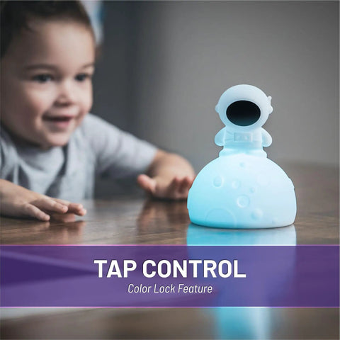 Animal Night Light For Kids With Rechargeable Silicone And ABS Nursery Glow In 8 Calming Colors Soft Non Toxic Lamp astronaut design
