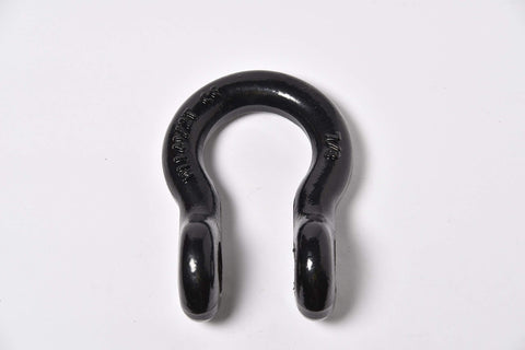 7/8 Inch Bow Shackle With 1 Inch Threaded Pin, Heavy Duty D Ring Rigging, 6.5 Ton WLL, 14,300 Lbs Rating, Forged Steel, Black Powder Coated