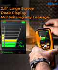 Infrared Refrigerant Leak Detector For HVAC And Automotive Use, Pro Grade Sniffer With Fast Freon Detection, Anti Interference Sensor, High Sensitivity Low Med High, Long Life Infrared Sensor ILD200, handheld with 2.8-inch screen