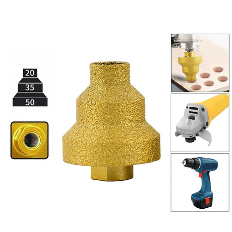 Diamond Core Stepped Pagoda Drill Bit M10 Thread For Metal And Granite Three Size Hole Opener 20mm 35mm 50mm