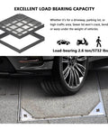 Invisible Square Septic Tank Covers With Base, Stainless Steel Manhole Cover For Yard And Lawn, 15.7 x 27.5 Inches under car wheel