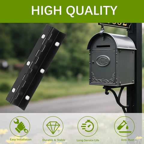 Mailbox Door Hinge Replacement Kit With Screws, 2 Pack, Easy Install Hinge Repair Hardware For Mailbox Doors, Includes 6 Pre Drilled Holes For Quick Alignment, Durable, Smooth Opening