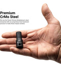 Close-up of a hand holding a 10mm socket from a Three Eighth Inch Drive Shallow Semi Deep And Deep Impact Socket Set Metric Eight To Twenty Two Millimeter 45 Piece Premium Chrome Molybdenum Steel Coated For High Torque Power Tool Jobs, highlighting the premium CrMo steel construction.