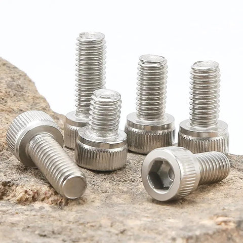 Close-up of 304 stainless steel socket head cap screws from Metric Nuts And Bolts Kit With 1415 Pieces For M2 To M5 Sizes