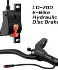 DYISLAND LD-200 2-piston e-bike hydraulic disc brake kit; black front caliper with lever and hose