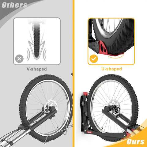 No Sweat Swivel Wall Mount Bicycle Rack With Rock Solid U Shaped Wheel Cradle Hanger Keeps Tires Totally Scratch Free Stress Free Garage Storage Solution For Cyclists