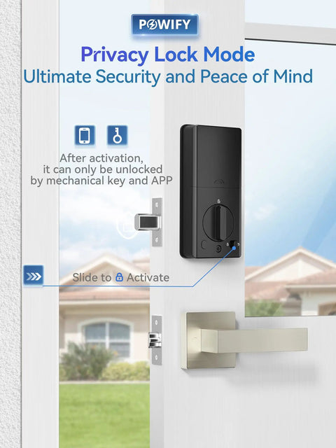Top Notch Keyless Entry Door Lock With Slick Handle Design, Smart App Managed Keypad, Heavy Duty Auto Locking Security, No Fuss Install And Steady Battery Power