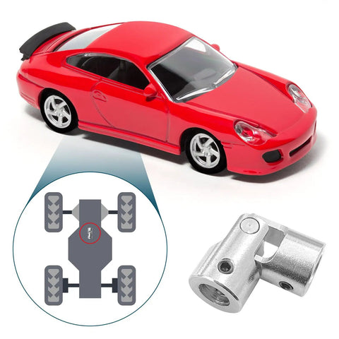 Beefy 8Mm To 8Mm Universal Joint Shaft Coupling Set With Rotatable Metal Motor Connector for RC car installation