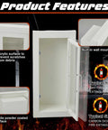 No Sweat Flush Install Heavy Duty Recessed Fire Extinguisher Cabinet Solid Steel Wall Box with clear view window and built-in wall mount.