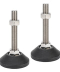Heavy Duty Furniture Leveling Feet With Non Slip Base Adjustable 100mm Height Set Of 2 For Home And Office M16 Threaded Supports Up To 22 Lbs