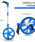 Rolling Tape Measure Wheel With 3 Section Collapsible Design One Key Reset Starting Point Arrow Kickstand TPR Tires compact view