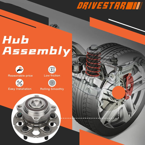 Pair Rear Wheel Hub And Bearing Assembly For Honda CRV Ex Ex LX Fwd Crosstour 2010 2015 And Accord Crosstour 2010 2011 Fwd With Japanese Kyodo Yushi AFI Grease For Your Ride, showing hub assembly diagram and details