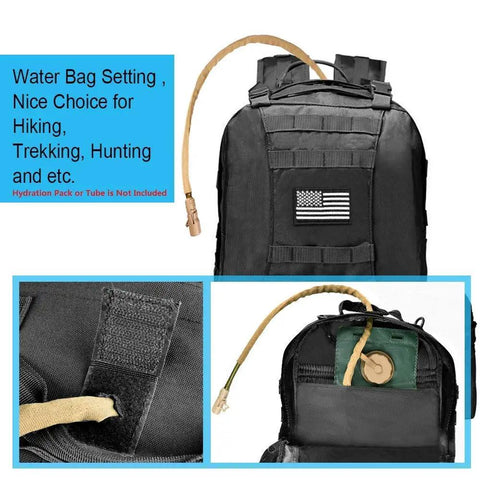 60L Tactical Backpack Rucksack For Outdoors Military Style Assault Pack With Detachable Front Bag And MOLLE System