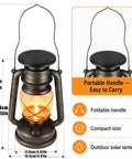 Antique Style Battery Operated Lanterns 2 Pack With IP65 Waterproof Rating And Two Lighting Modes Steady Or Flicker Battery Included