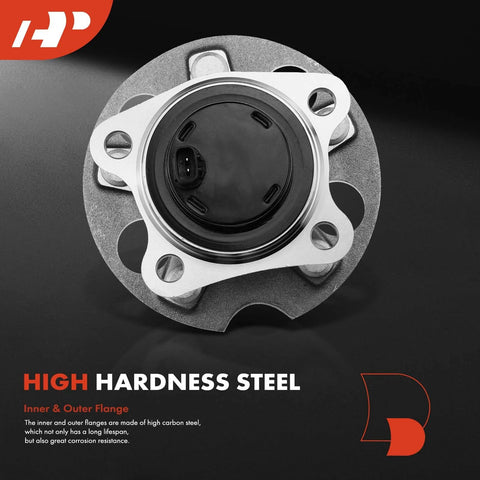 Two Rear Wheel Bearing And Hub Assembly With ABS For Toyota Highlander 2004 To 2007 FWD And Lexus RX330 2004 To 2006 RX350 2007 To 2009 RX400h 2006 To 2008 5 Lug 2 Pack With Heavy Duty Load Capacity And Vehicle Specific Fit close-up