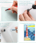 Installation steps for 4 Pack Sublimation Glass Photo Blanks 11.8 Inch Long and 7.87 Inch Wide Wall Mount Frames