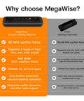 Image comparing features of No Sweat Automatic Vacuum Sealer That Works Like A Charm With 80Kpa Suction against other sealing machines.