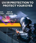 Gold Auto Darkening Welding Lens Replacement With HD True Color Technology for Pancake and Pipeliner Welding Hoods Shade 10