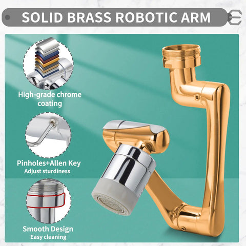 Big Time Game Changer 1080 Degree Rotating Faucet Extender With Dual Spout Extension And No Hassle Swivel Aerators For Kitchen And Bathroom Sink Effortless Washing Spray Tool