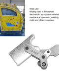 Heavy Duty Toggle Clamp With Arrow Storage Case, 200 Kg Clamp Power, 441 Lb Grip shown beside a mounted yellow car door panel