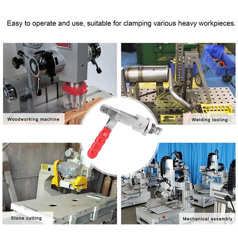 Heavy Duty Toggle Clamp Push Pull Type Fixture Clamp With Quick Release 318 Kg Capacity 701.1 Lb For Metal And Woodworking Jigs And Fixtures For Precision Assembly on woodworking and welding jigs