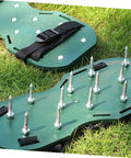 16 Piece Lawn Aerator Shoes With Adjustable Straps Garden Spikes For Deep Soil Penetration And Healthier Lawn Easy To Use