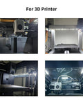5V DIY LED Strip Light Kit for 3D Printer Projects installed in printer, showing bright cold white illumination on print bed and enclosure