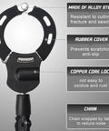 Heavy Duty Handcuff Chain Lock With Key For Electric Scooters And Bikes Waterproof Anti Theft Lock Deters Thieves