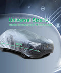 4 Pack Universal Disposable Car Covers Waterproof Plastic Car Cover For Outdoors Weather Protection Elastic Hem Fit